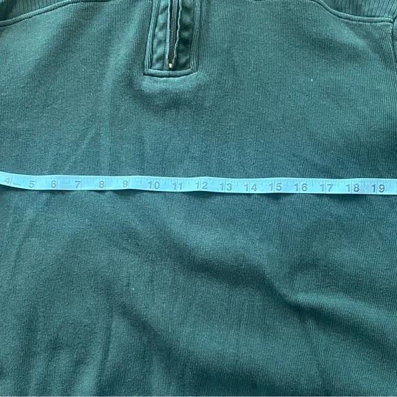 Consensus Sportswear Fishermans Sweater Sz M Hntr Green Quarter Zip Ribbed Knit - Picture 5 of 8